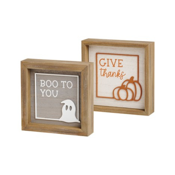 Boo Thanks Reversible Sign